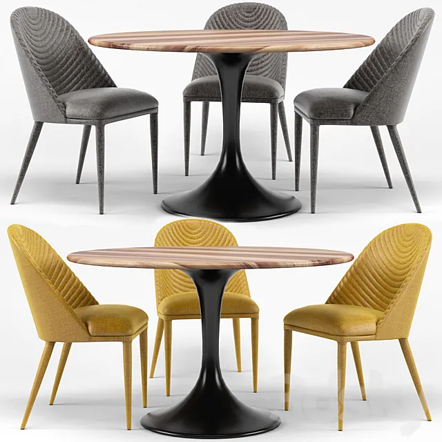 Amarelo Chair. Thor Dining Table 3DModel