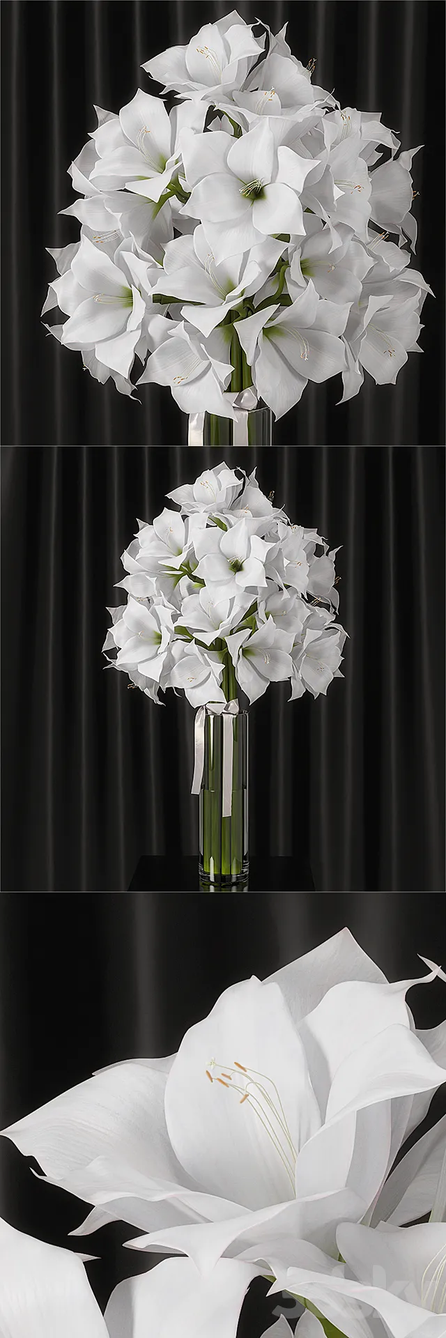 Amaryllis bouquet 3D Model Amaryllis bouquet 3D Model