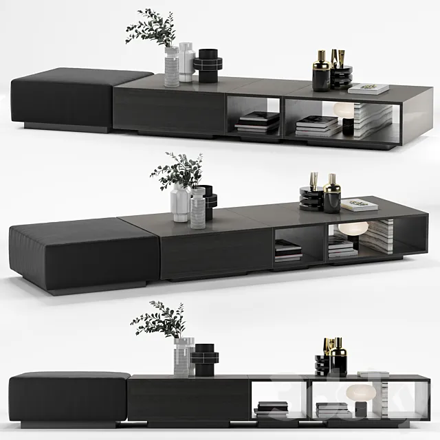 Amber decoration set 3D Model