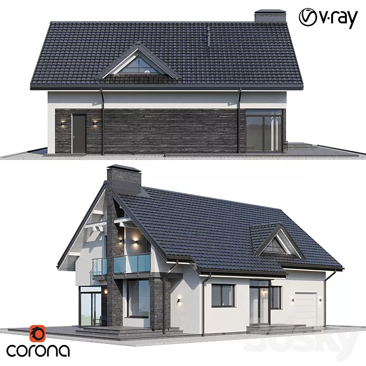 Amber house 3D Model