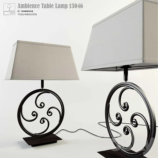 Ambience Table Lamp 13046 3D Model Ambience Table Lamp 13046 3D Model