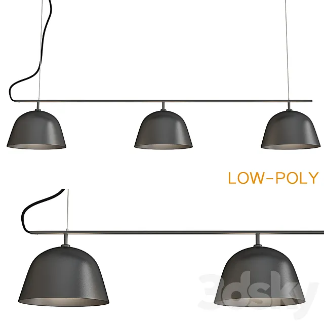 Ambit Rail Lampada a Sospensione Muuto 3D Model Ambit Rail Lampada a Sospensione Muuto 3D Model