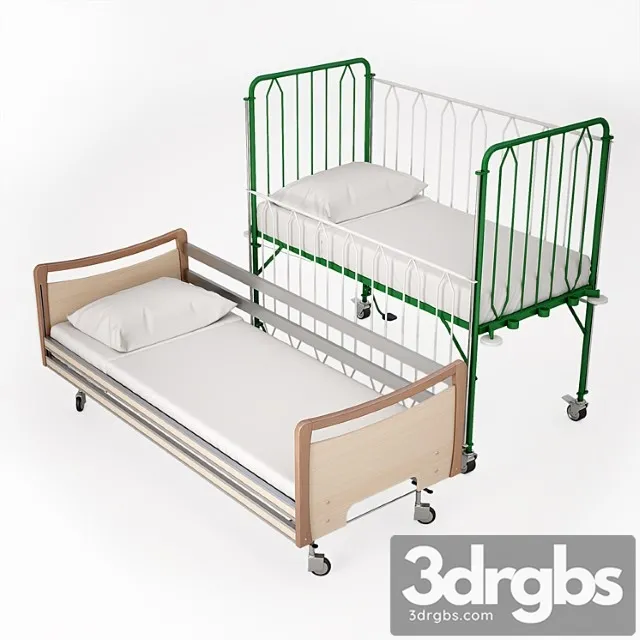 Ambulatory Bed Adult Nursery 3D Model Download