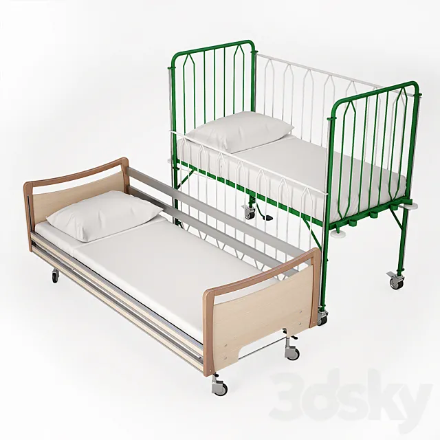 Ambulatory bed adult nursery. 3D Model Ambulatory bed adult nursery. 3D Model