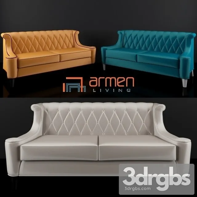 Amen Living Barister Sofa Leather 3D Model Download Amen Living Barister Sofa Leather 3D Model Download
