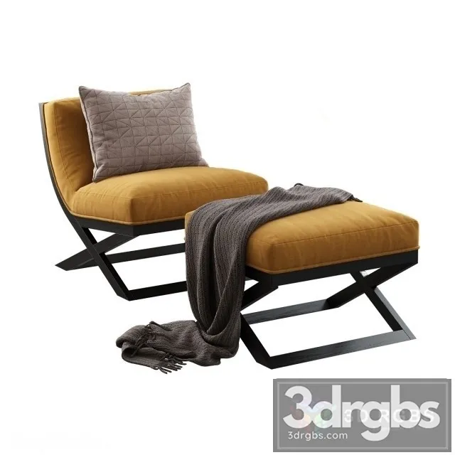 American Leather Tori Armchair Ottoman 3D Model Download American Leather Tori Armchair Ottoman 3D Model Download