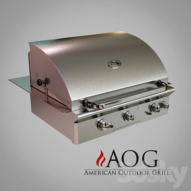 American Outdoor Grill (Corona materials) 3D Model American Outdoor Grill (Corona materials) 3D Model
