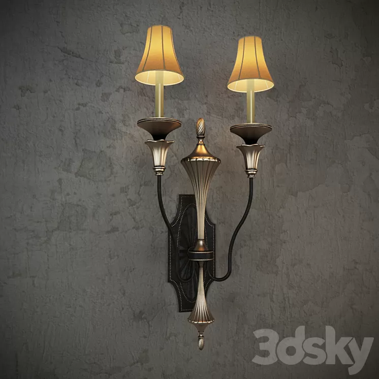American Retro Wall Light 3D Model American Retro Wall Light 3D Model