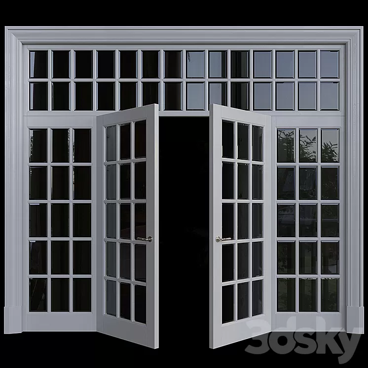 American style door 3D Model