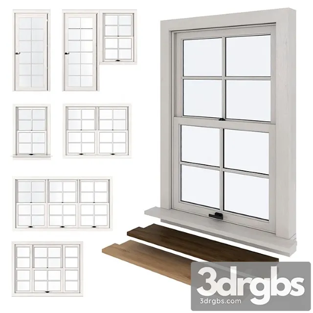 American type of plastic windows 3D Model Download