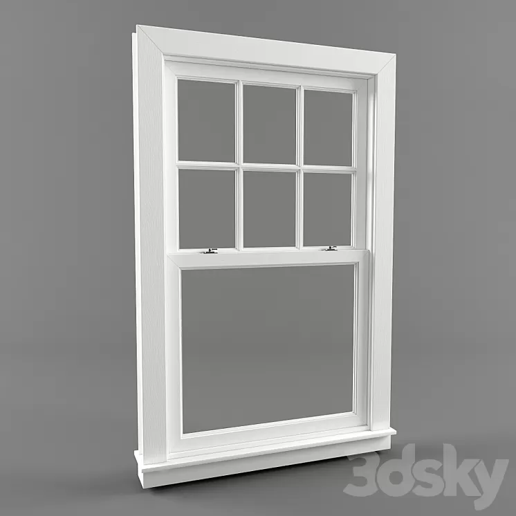 American window – Double Hung Window 3D Model