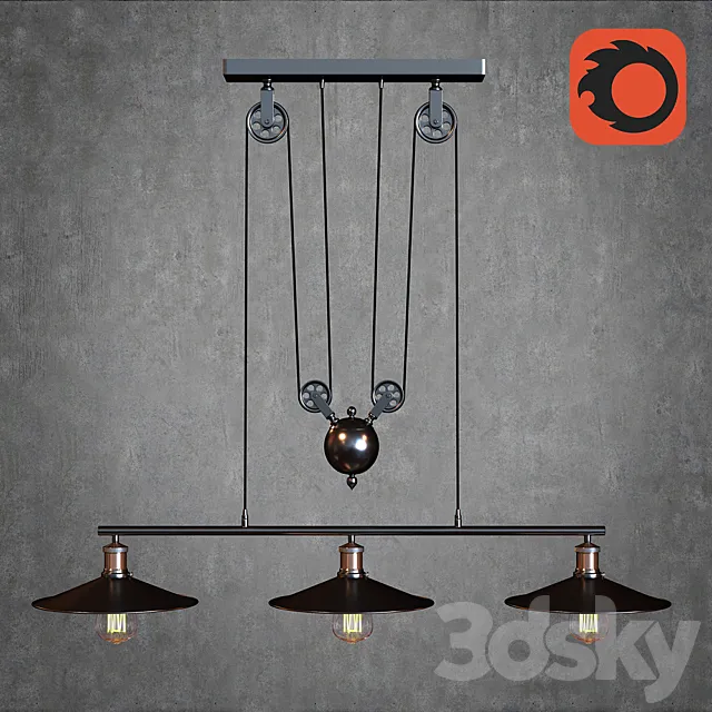 American_steampunk_lamp 3DModel American_steampunk_lamp 3DModel