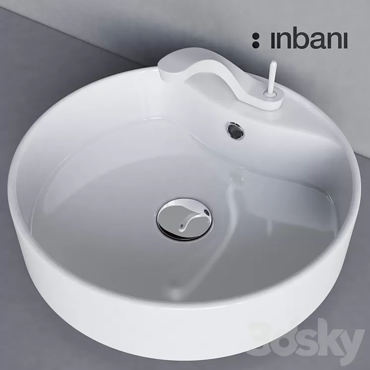 Ametis faucet and sink Inbani 3D Model