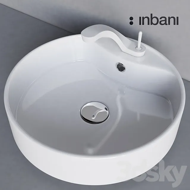 Ametis faucet and sink Inbani 3DModel Ametis faucet and sink Inbani 3DModel