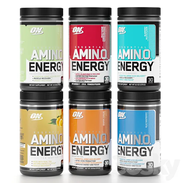 Amino Energi supplement bottle 3D Model