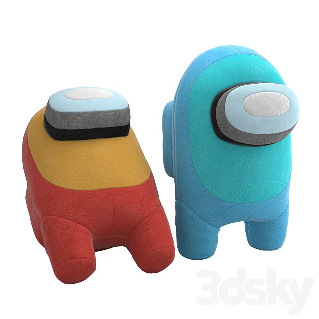 Among Us Plush Toy 3D Model Among Us Plush Toy 3D Model