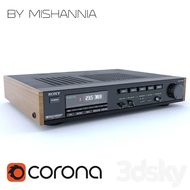 Amplifier SONY sdp 777es 3DModel