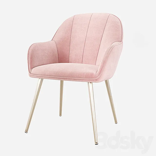 Amsterdam Upholstered Dining Chair Wayfair 3D Model