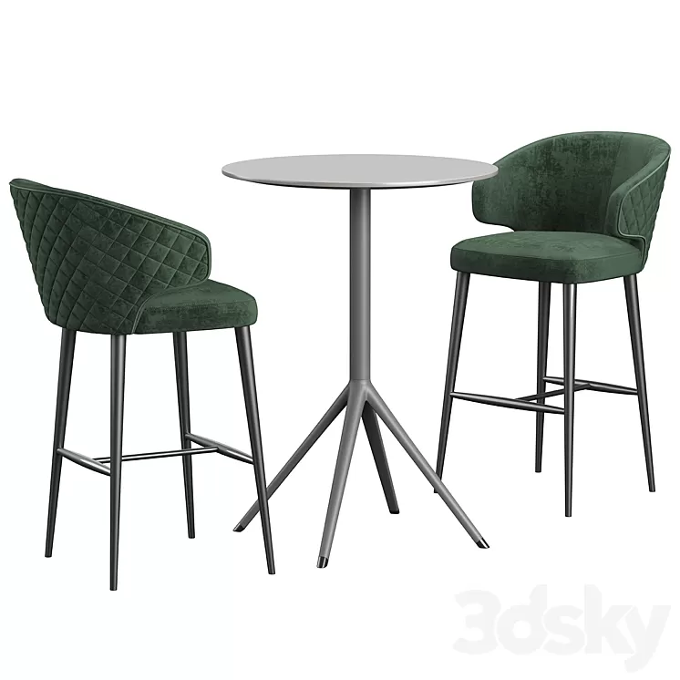 Amy Chair Konyshev OTX Table 3D Model