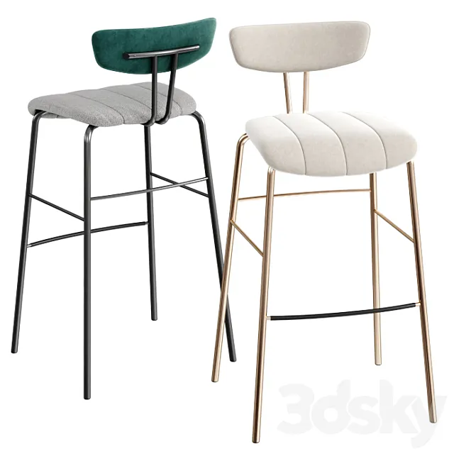Amy high stool 3D Model Amy high stool 3D Model