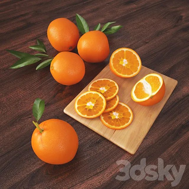 An Orange 3D Model An Orange 3D Model