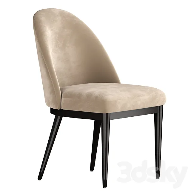 Ana Navy Dining Chair 3D Model Ana Navy Dining Chair 3D Model
