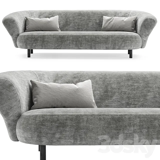 Ana Sofa by Christophe Delcourt _ Three-seater sofa 3D Model Ana Sofa by Christophe Delcourt _ Three-seater sofa 3D Model