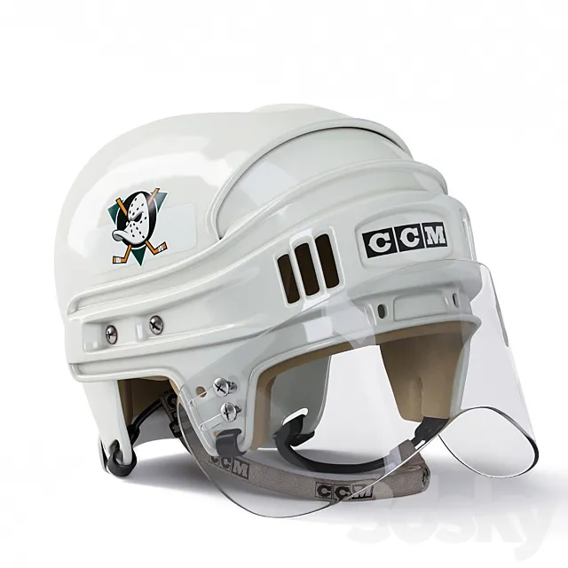 Anaheim Ducks CCM Hockey Helmet 3DModel