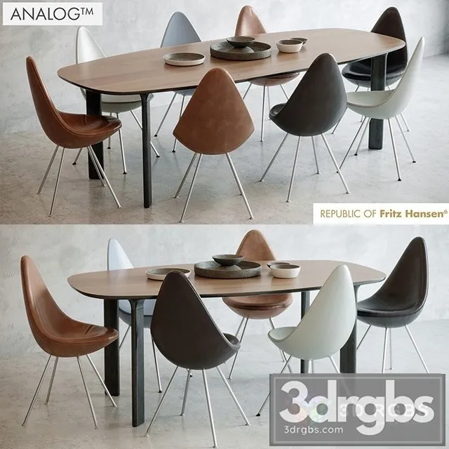 Analog Table Fritz Hansen Draben Stol 3D Model Download Analog Table Fritz Hansen Draben Stol 3D Model Download