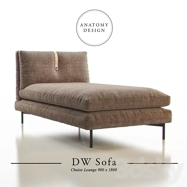 Anatomy Design – DW Sofa Chaise Lounge 3D Model Anatomy Design – DW Sofa Chaise Lounge 3D Model