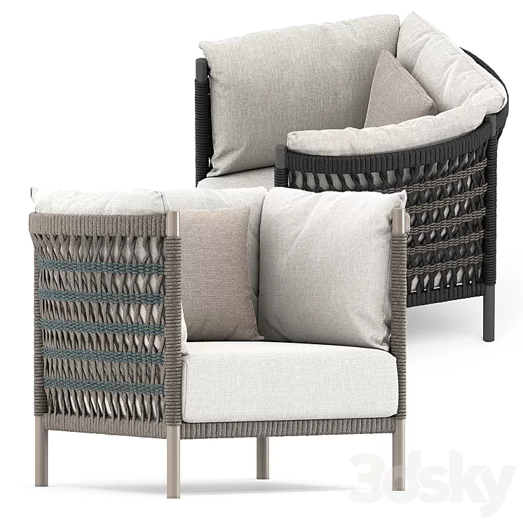 Anatra Lounge Chair by Janus et cie 3D Model Anatra Lounge Chair by Janus et cie 3D Model