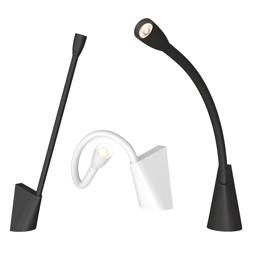 ANCARD – Wall lamp with a flexible leg 3D Model