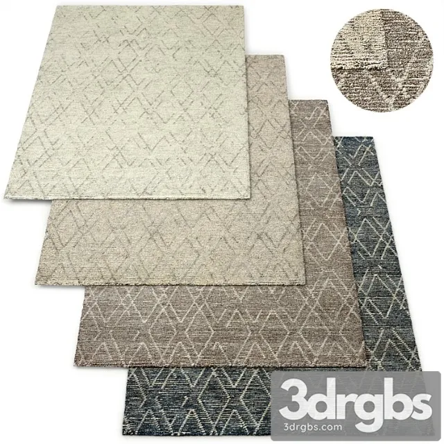 Andera hand-knotted wool rug rh collection 3D Model Download Andera hand-knotted wool rug rh collection 3D Model Download