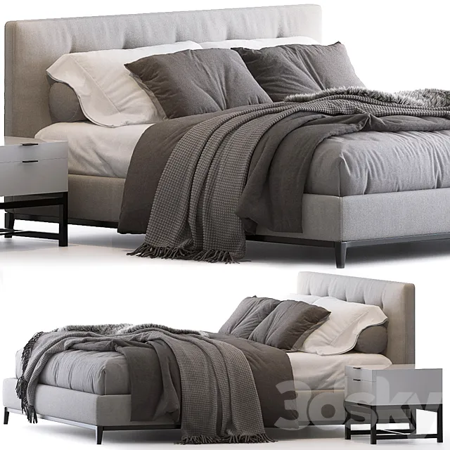 Andersen bed by Minotti 3D Model Andersen bed by Minotti 3D Model
