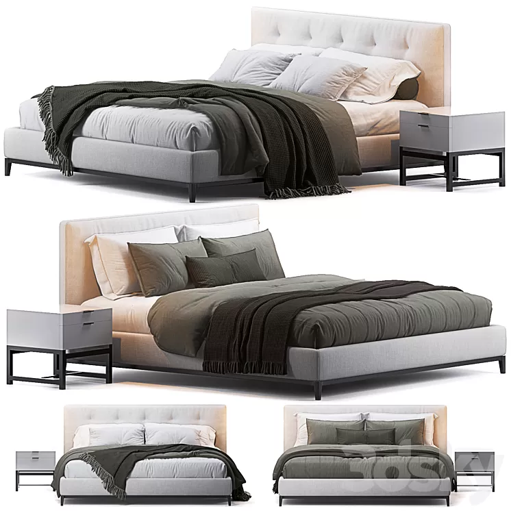 Andersen bed by Minotti 3D Model Free Download