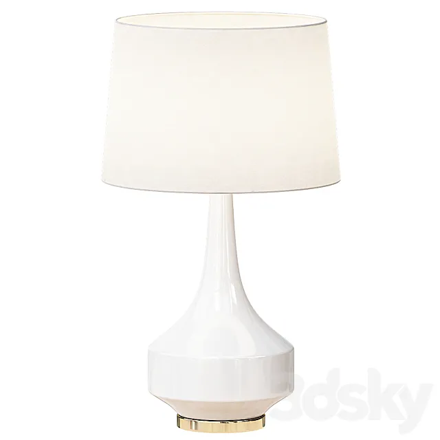 Anderson Table Lamp White 3D Model Anderson Table Lamp White 3D Model