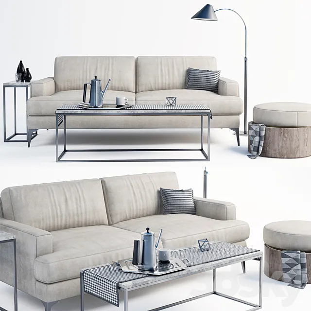 Andes west elm sofa set 3DModel Andes west elm sofa set 3DModel