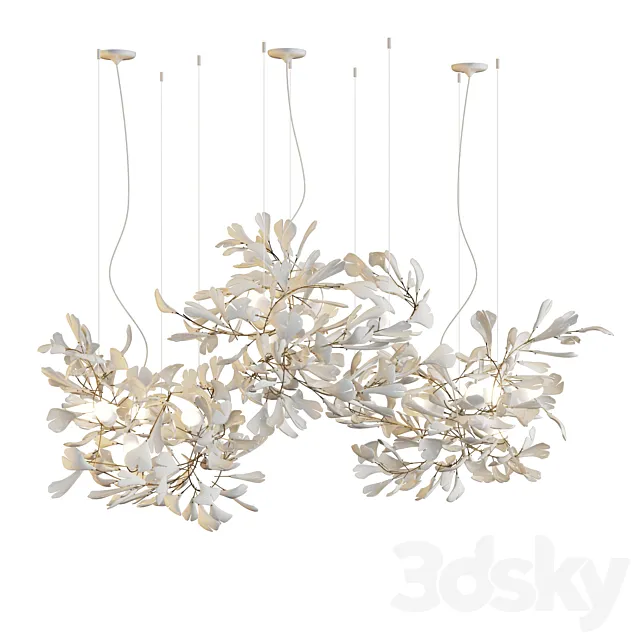 Andreea Braescu Chandelier GINKGO C _ 117 3D Model