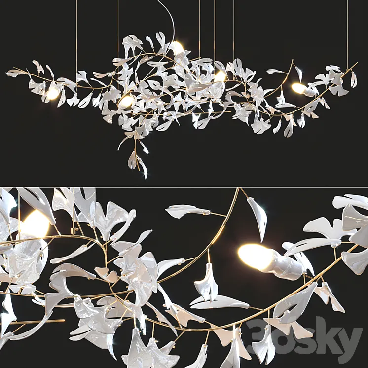 Andreea Braescu Ginkgo Chandelier 3D Model Free Download
