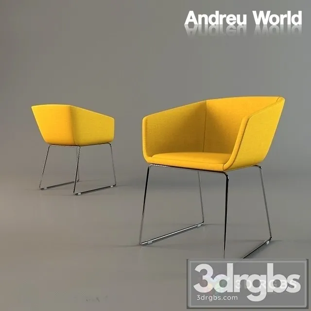 Andreu World Nanda Comfort Chair 3D Model Download