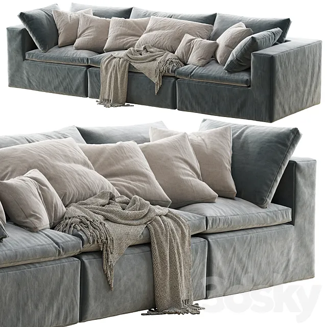 Andrew Martin – Truman Junior Gray Linen 3D Model