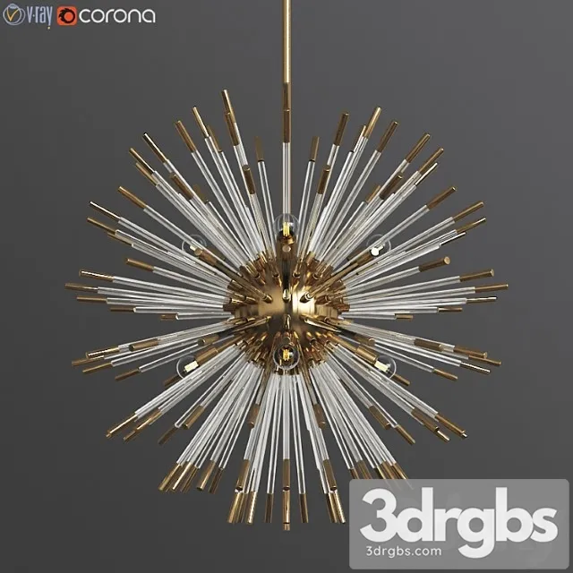 Andromeda large chandelier in brass 3D Model Download Andromeda large chandelier in brass 3D Model Download