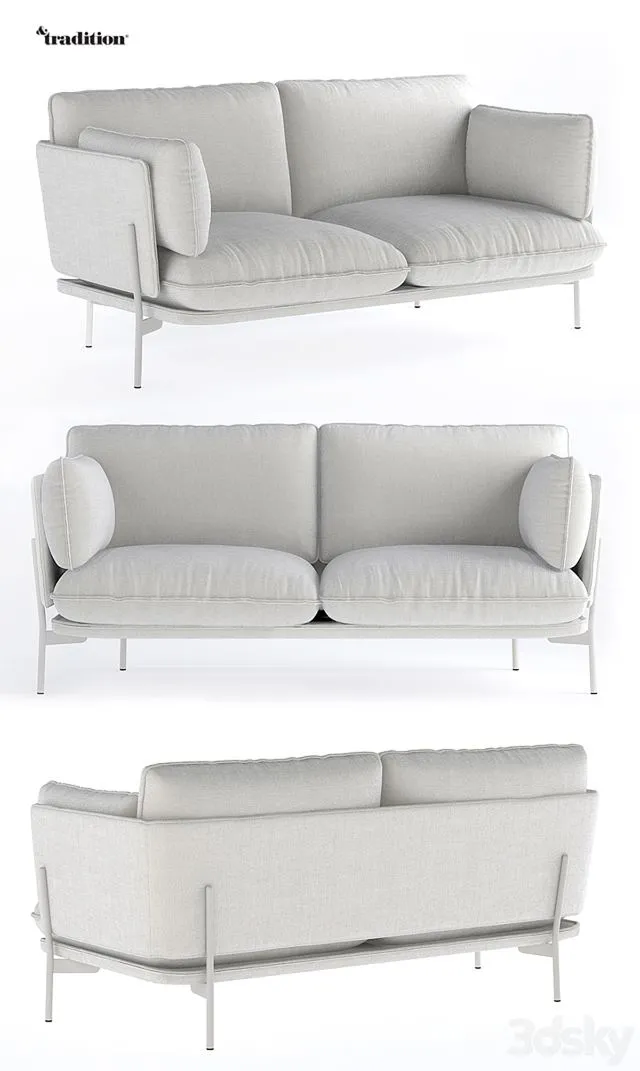 Andtradition cloud 2 Seater sofa 3D Model Andtradition cloud 2 Seater sofa 3D Model