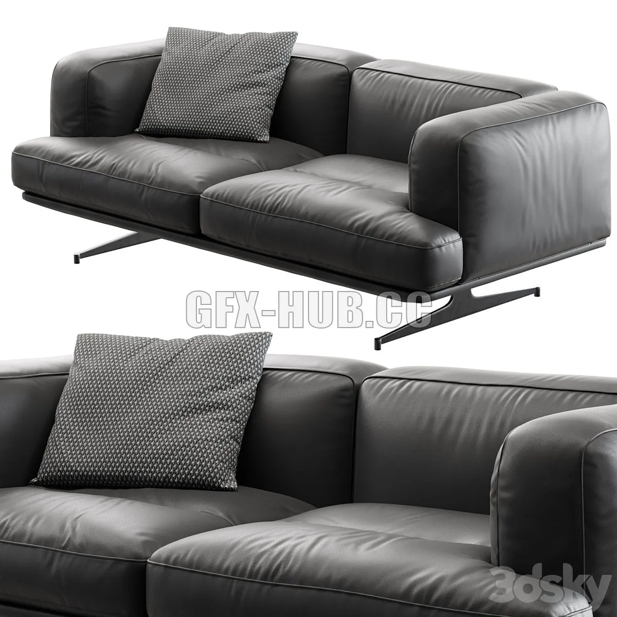 Andtradition Inland 2Seat 3D Model Andtradition Inland 2Seat 3D Model