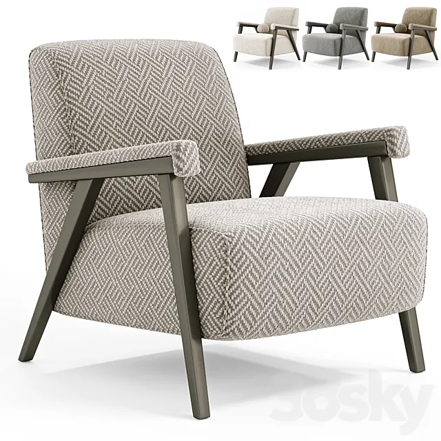 Andy armchair by Dantone Home 3D Model Andy armchair by Dantone Home 3D Model