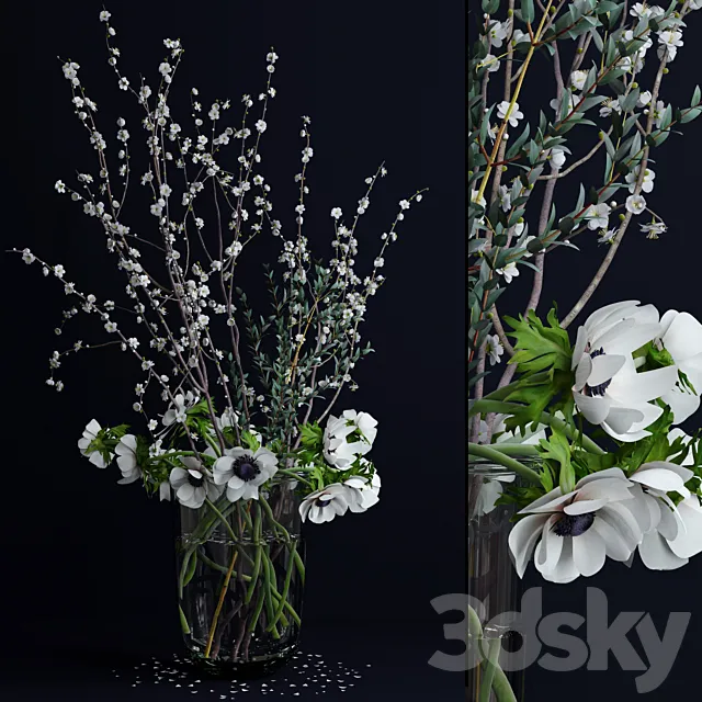 Anemones and branches 3DModel Anemones and branches 3DModel