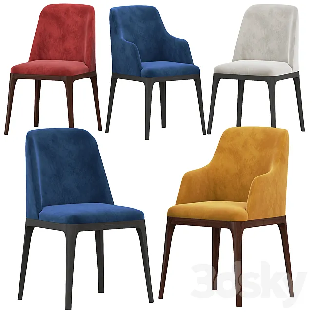 Anesis Galicia armchair A58b 3D Model