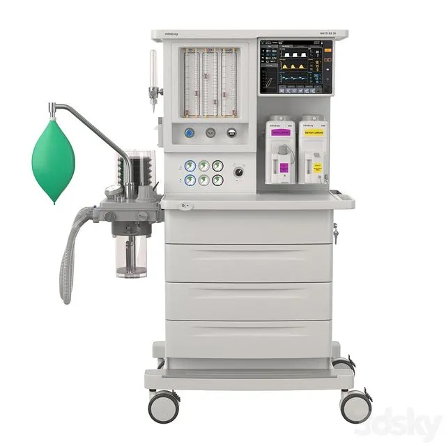 Anesthesia-respiratory apparatus WATO EX35 3D Model Anesthesia-respiratory apparatus WATO EX35 3D Model