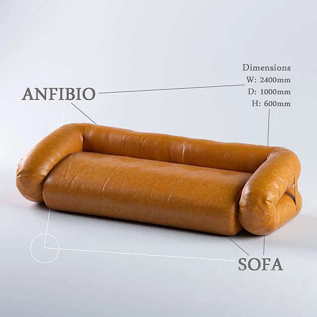 Anfibio Sofa 3D Model Anfibio Sofa 3D Model