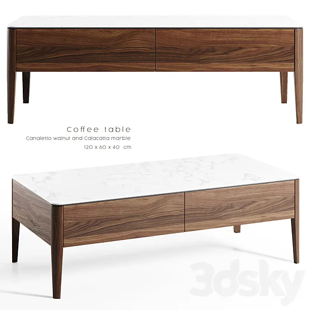 Angel Cerda – Coffee table 315-A3 3D Model